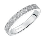 Artcarved Bridal Mounted with Side Stones Vintage Eternity Diamond Anniversary Band 14K White Gold - 33-V97C4W65-L.00 photo