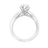 Artcarved Bridal Mounted with CZ Center Classic Diamond Engagement Ring Amity 14K White Gold - 31-V750GVW-E.00 photo 3