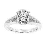 Artcarved Bridal Mounted with CZ Center Classic Diamond Engagement Ring Amity 14K White Gold - 31-V750GVW-E.00 photo 4