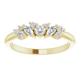 14K Yellow 1/3 CTW Diamond Multi-Shape Ring - 123930601P photo 3