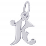 Sterling Silver Initial K Charm photo