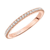 Artcarved Bridal Mounted with Side Stones Contemporary Stackable Eternity Anniversary Band 14K Rose Gold - 33-V88B4R65-L.00 photo
