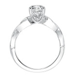 Artcarved Bridal Mounted with CZ Center Contemporary Twist Solitaire Engagement Ring Alicia 14K White Gold - 31-V571ERW-E.00 photo 3