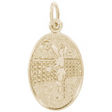 14k Gold Female Volleyball Charm photo