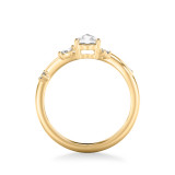 Artcarved Bridal Mounted Mined Live Center Contemporary Diamond Engagement Ring 14K Yellow Gold - 31-V1022DVY-E.00 photo 3