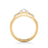 Artcarved Bridal Mounted Mined Live Center Contemporary Diamond Engagement Ring 14K Yellow Gold - 31-V1021DRY-E.00 photo 3