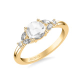 Artcarved Bridal Mounted Mined Live Center Contemporary Diamond Engagement Ring 14K Yellow Gold - 31-V1021DRY-E.00 photo
