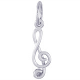 Sterling Silver Treble Clef Charm photo