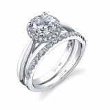 0.14tw Semi-Mount Engagement Ring With 1ct Round Head photo