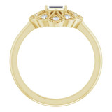 14K Yellow 1/6 CTW Diamond Vintage-Inspired Ring - 124058606P photo 2