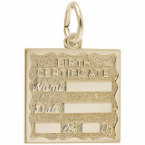 Rembrandt 14k Yellow Gold Birth Certificate Charm photo
