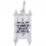 Sterling Silver Torah Charm photo
