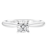 Artcarved Bridal Mounted with CZ Center Classic Solitaire Engagement Ring Paige 14K White Gold - 31-V615EUW-E.00 photo 2