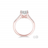 Ashi 14k Rose Gold Oval Shape Diamond Lovebright Engagement Ring photo 3