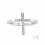 Ashi 10k White Gold Cross Diamond Ring photo 2