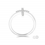 Ashi 10k White Gold Cross Diamond Ring photo 3
