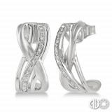 Ashi Diamonds Silver Swirl Earrings photo