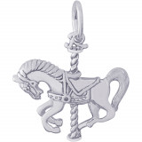 Sterling Silver Carousel Horse  Charm photo