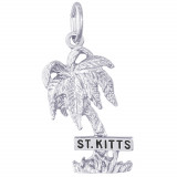 Sterling Silver St. Kitts Palm w/ Sign Charm photo