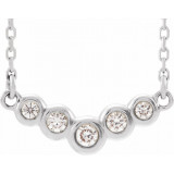 14K White  1/8 CTW Diamond 18 Necklace - 86855615P photo