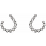 14K White 1/4 CTW Diamond Freeform Earrings - 86506600P photo 2