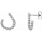 14K White 1/4 CTW Diamond Freeform Earrings - 86506600P photo