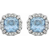 14K White Sky Blue Topaz & 1/10 CTW Diamond Earrings - 65195460012P photo 2