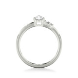 Artcarved Bridal Mounted Mined Live Center Contemporary Diamond Engagement Ring 14K White Gold - 31-V1019DVW-E.00 photo 3