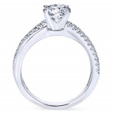 Gabriel & Co. 14k White Gold Round Twisted Engagement Ring photo 2
