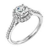 Goldman 14k White Gold 0.32ct Diamond Semi-Mount Engagement Ring photo