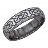 ArtCarved Gray Tungsten Carbide 6mm Celtic Style Wedding Band photo