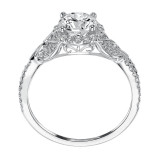 Artcarved Bridal Semi-Mounted with Side Stones Contemporary Engagement Ring Olga 14K White Gold - 31-V524ERW-E.01 photo 3
