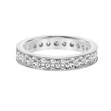 Artcarved Bridal Mounted with Side Stones Classic Eternity Diamond Anniversary Band 14K White Gold - 33-V70G4W65-L.00 photo 2