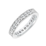 Artcarved Bridal Mounted with Side Stones Classic Eternity Diamond Anniversary Band 14K White Gold - 33-V70G4W65-L.00 photo