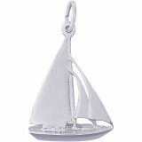 Sterling Silver Sailboat Charm photo