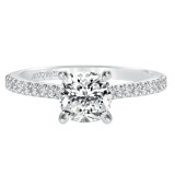Artcarved Bridal Mounted with CZ Center Classic Diamond Engagement Ring Willa 14K White Gold - 31-V574GUW-E.00 photo 2