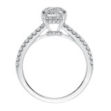 Artcarved Bridal Mounted with CZ Center Classic Diamond Engagement Ring Willa 14K White Gold - 31-V574GUW-E.00 photo 3