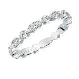 Artcarved Bridal Mounted with Side Stones Vintage Eternity Diamond Anniversary Band 14K White Gold - 33-V94A4W65-L.00 photo