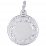 Sterling Silver Disc Charm photo