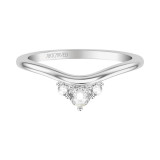 Artcarved Bridal Mounted with Side Stones Contemporary Diamond Anniversary Ring 18K White Gold - 33-V9417W-L.01 photo 2