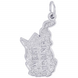 Sterling Silver West Virginia Charm photo
