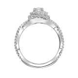 Artcarved Bridal Mounted Mined Live Center Contemporary One Love Engagement Ring Mystelle 14K White Gold - 31-V887ARW-E.00 photo 2