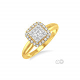 Ashi 14k Yellow Gold Princess Cut Diamond Lovebright Engagement Ring photo
