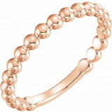 14K Rose 2.5 mm Stackable Bead Ring - 516081009P photo