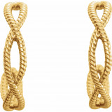 14K Yellow 17x3.6 mm Rope Hoop Earrings - 86450602P photo 2