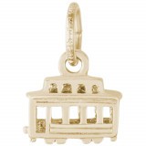 14k Gold Cable Car Charm photo