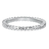 Artcarved Bridal Mounted with Side Stones Contemporary Eternity Diamond Anniversary Band 14K White Gold - 33-V89C4W65-L.00 photo 2