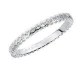 Artcarved Bridal Mounted with Side Stones Contemporary Eternity Diamond Anniversary Band 14K White Gold - 33-V89C4W65-L.00 photo