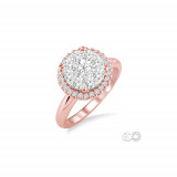 Ashi 14k Rose Gold Pear Shape Diamond Lovebright Engagement Ring photo