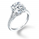 0.33tw Semi-Mount Engagement Ring With 1ct Round Head photo
